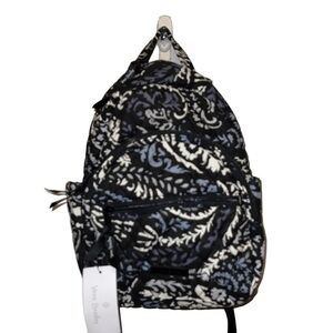 NWT Vera Bradley Black and White Floral Backpack